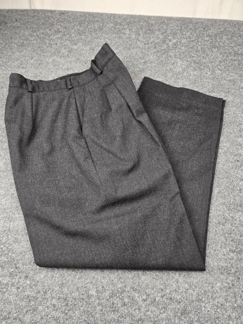 Vintage Seasons Collection Women’s 12 100% Wool Pleated Dress Pants Gray #1042